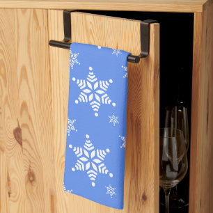 Linge De Cuisine Motif de flocons de neige, Flakes blancs, Neige, B