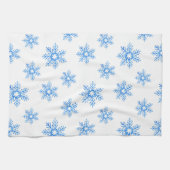 Linge De Cuisine Motif de flocons d'eau bleu (Horizontal)