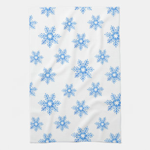 Linge De Cuisine Motif de flocons d'eau bleu