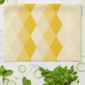 Linge De Cuisine Motif de forme Rhombus à teinte jaune (Plié)
