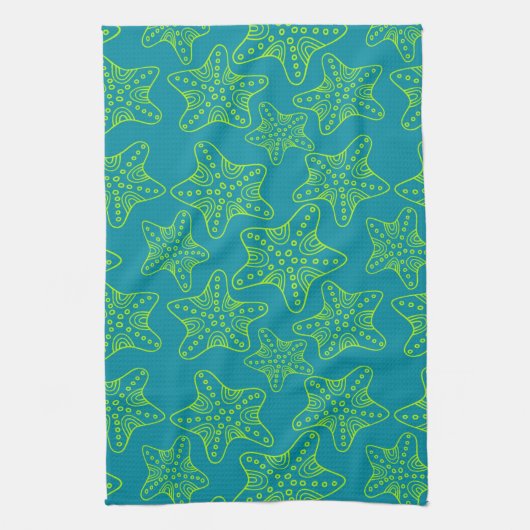 Linge De Cuisine Motif de foule d'étoiles de mer (Vertical)