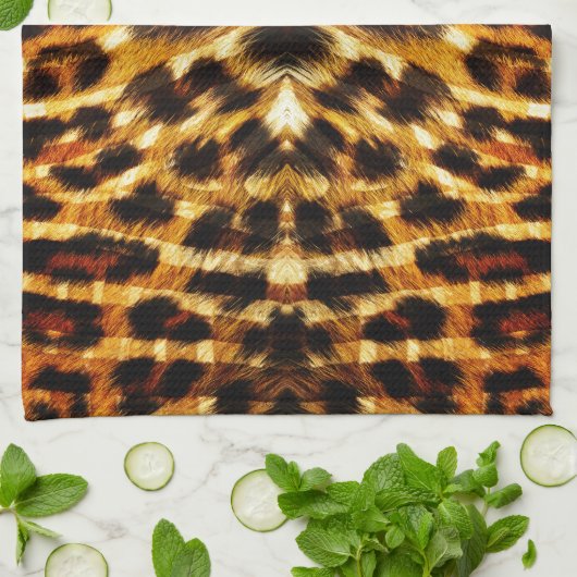 Linge De Cuisine Motif de fourrure Leopard (Plié)