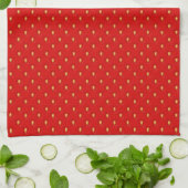 Linge De Cuisine Motif de fraise (Plié)