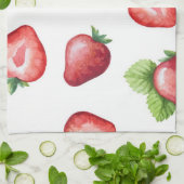 Linge De Cuisine Motif de fraises (Plié)
