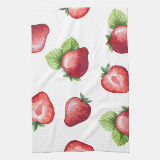 Linge De Cuisine Motif de fraises (Vertical)
