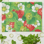 Linge De Cuisine Motif de fraises (Plié)