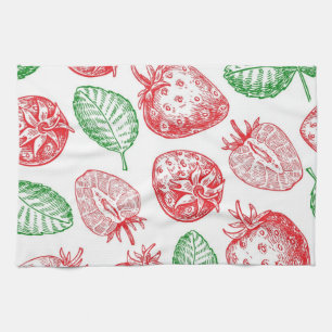 Linge De Cuisine Motif de fraises