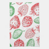 Linge De Cuisine Motif de fraises (Vertical)