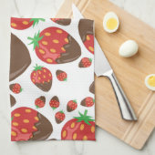Linge De Cuisine Motif de fraises (Quart Plié)