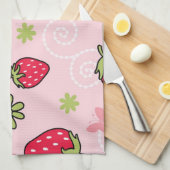 Linge De Cuisine Motif de fraises (Quart Plié)