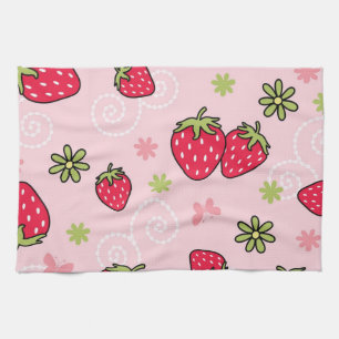 Linge De Cuisine Motif de fraises