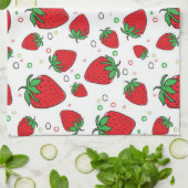 Linge De Cuisine Motif de fraises (Plié)
