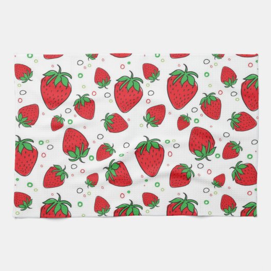 Linge De Cuisine Motif de fraises (Horizontal)
