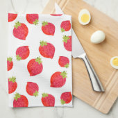 Linge De Cuisine Motif de fraises d'aquarelle (Quart Plié)