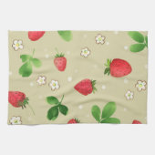 Linge De Cuisine Motif de fraises d'aquarelle (Horizontal)
