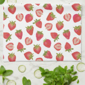 Linge De Cuisine Motif de fraises d'été (Plié)