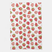 Linge De Cuisine Motif de fraises d'été (Vertical)