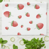 Linge De Cuisine Motif de fraises rouges (Plié)