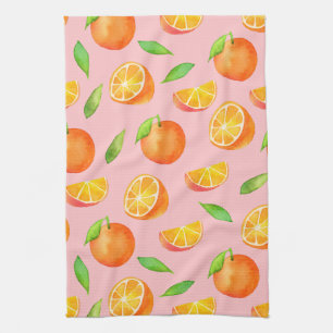 Linge De Cuisine Motif de fruit d'oranges d'aquarelle