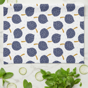 Linge De Cuisine Motif de fruits de la bombe Abstraite bleue marine