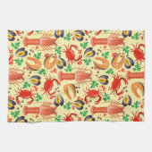 Linge De Cuisine Motif de fruits de mer (Horizontal)