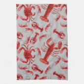 Linge De Cuisine Motif de fruits de mer Gris clair langouste Rustiq (Vertical)