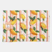 Linge De Cuisine Motif de fruits Mango avec Feuilles verts (Horizontal)