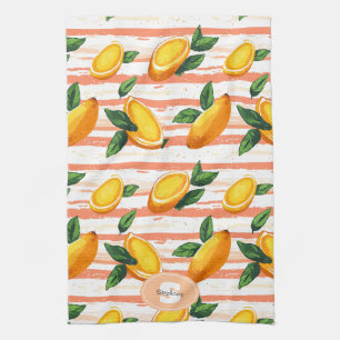 Linge De Cuisine Motif de fruits Mango avec Feuilles verts