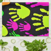 Linge De Cuisine Motif de graffiti néon (Plié)