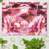 Linge De Cuisine Motif de graffiti rose (Plié)