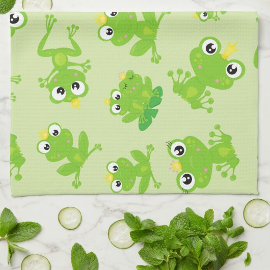 Linge De Cuisine Motif de grenouille, Grenouilles mignonnes, Grenou (Plié)