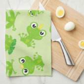 Linge De Cuisine Motif de grenouille, Grenouilles mignonnes, Grenou (Quart Plié)