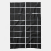 Linge De Cuisine Motif de grille noir blanc (Vertical)