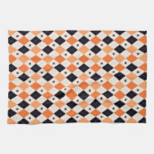 Linge De Cuisine Motif de Jacquard d'Halloween Orange et Black Spid (Horizontal)