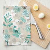 Linge De Cuisine Motif de jardin (Quart Plié)