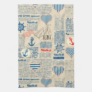 Linge De Cuisine Motif de journal nautique