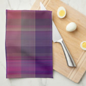 Linge De Cuisine Motif de la bande de plaid de Madras pourpre foncé (Quart Plié)