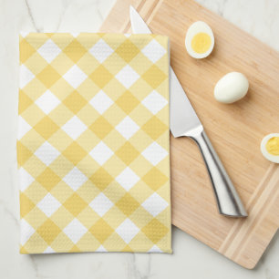 Linge De Cuisine Motif de la En vichy à plaid jaune