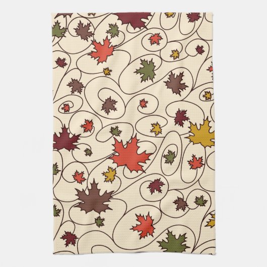 Linge De Cuisine Motif de la feuille d'érable à boudin (Vertical)