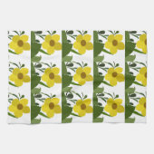 Linge De Cuisine Motif de la nature des fleurs jaunes (Horizontal)