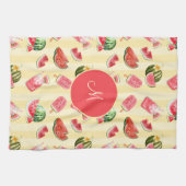 Linge De Cuisine Motif de la pastèque d'été Monogram (Horizontal)