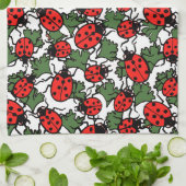 Linge De Cuisine Motif de Ladybug Art nouveau (Plié)
