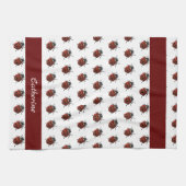 Linge De Cuisine Motif de Ladybug monogramme (Horizontal)