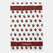 Linge De Cuisine Motif de Ladybug monogramme (Vertical)