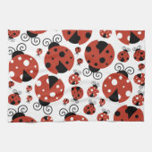 Linge De Cuisine Motif De Ladybugs, Mignons Ladybugs, Red Ladybugs (Horizontal)