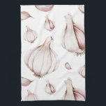 Linge De Cuisine Motif de l'ail | Blanc simple<br><div class="desc">La ville-cuisine moderne dispose d'un motif amusant et fantaisiste à l'ail dans une palette de couleurs simples et blanches. Un ajout amusant et fantaisiste à votre collection de serviettes de cuisine, un cadeau maison élégant et réfléchi pour le cuisinier dans votre vie, ou un cadeau de cuisine moderne pour toute...</div>