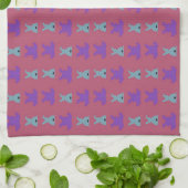 Linge De Cuisine motif de lapins de Pâques (Plié)