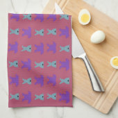 Linge De Cuisine motif de lapins de Pâques (Quart Plié)