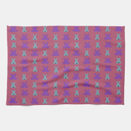 Linge De Cuisine motif de lapins de Pâques (Horizontal)