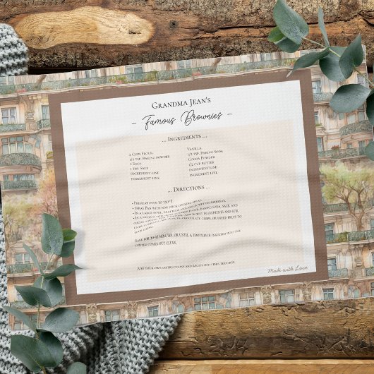 Linge De Cuisine Motif de l'appartement de conservation de la recet